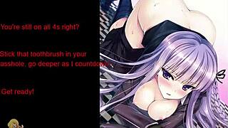 kyoko femdom hentai scene from danganronpa game
