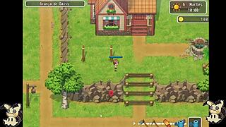 Spying on the Blacksmith's Tits in the Bathroom Hentai Game Part 4