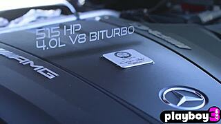 Perfect Brunette Alexandra Tyler Poses Outdoors And Exposes Her Nice Boobs