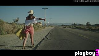 Perfect Brunette Alexandra Tyler Poses Outdoors And Exposes Her Nice Boobs