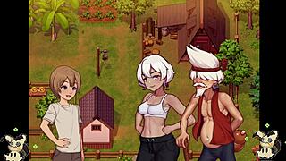 Spying on the Blacksmith's Tits in the Bathroom Hentai Game Part 4