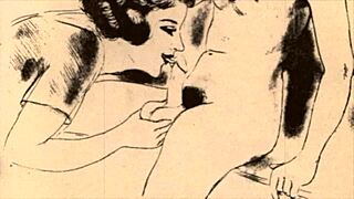 Have you seen this vintage erotic cartoon illustration?