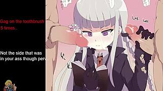 kyoko femdom hentai scene from danganronpa game