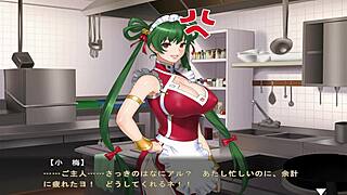 Can this Japanese maid handle the wild hentai game?