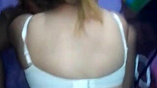 Friends kiss then get put on all fours for group fun.