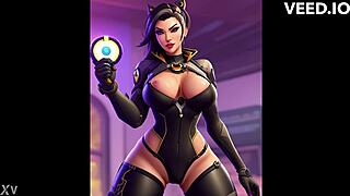 Overwatch inspired babes in hentai