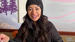 Latina Ski Instructor Bends Over For Steamy Doggystyle On Mountain Slope