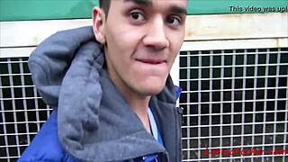 straight guy spied in college dorm, opens up to gay sex with older man in public