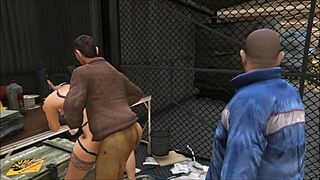 Cristina Fucked by Two Mechanics in Workshop