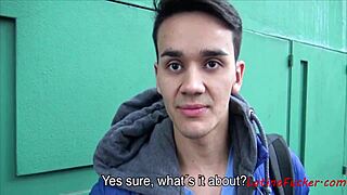 straight guy spied in college dorm, opens up to gay sex with older man in public