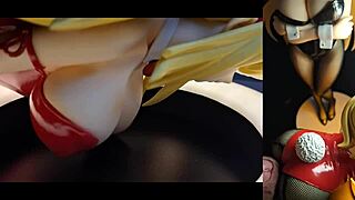 Lucy bunny cums on figures two from patreon animejoker