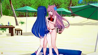 Symphogear babes in hot lesbian and futanari action