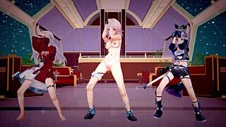 Ever seen 3D hentai with Honkai Star Rail Clara, March 7th, and Silverwolf?