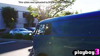 Perfect Brunette Alexandra Tyler Poses Outdoors And Exposes Her Nice Boobs