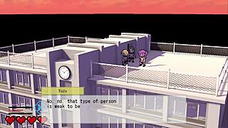 Anime beach scene with a titty fuck and an animehandjob