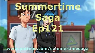 Hentai game with anime-style visuals: Summertime Saga v1.2