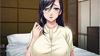 Watching a beautiful woman pleasure herself in a Japanese anime video