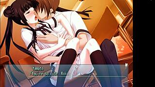 Schoolgirl kissing scenes in anime Majikoi S Kokoro-H1