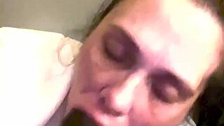 licking and slurping on this massive black cock with deepthroat and sloppy blowjob action