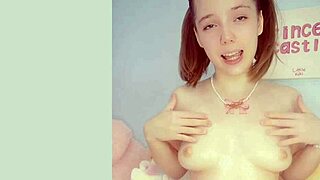 Petite princess enjoys solo play with anal toys