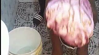 i enjoy bathing with my skinny teen friend in the homemade shower