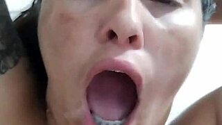 My husband pounded hard and came on my chest