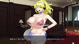 Maid-san plays boin game honey scene five english