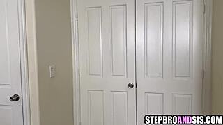 step sisters lure him into a steamy threesome encounter