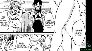 Damn, Kurilin's naughty girlfriend bangs Yamcha in DBZ parody!