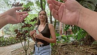 My First Porn Casting with Fake Agent in Medellin Streets