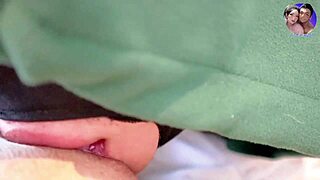Horny housewife gets her tight pussy licked by a monster