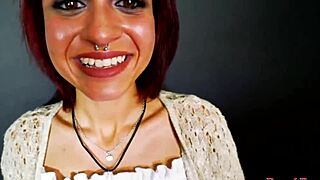 Keyton and Nica, you petite hotties, share that hard cock for sucking and banging