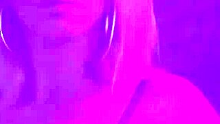 Blonde lesbians engage in fingering, pussy eating, and wet strapon banging during playful encounter