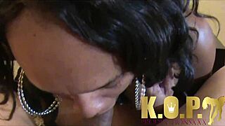 passion redd gives blowjob to big tits ebony milf