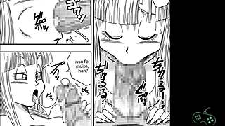 Damn, Kurilin's naughty girlfriend bangs Yamcha in DBZ parody!