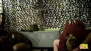 three hot retro girls with big breasts having fun