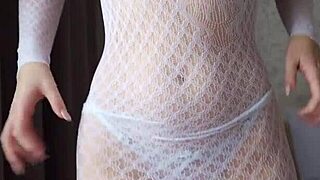 Stepsister Tries On Clothes In Fitting Room And Teases