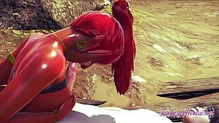 in zelda hentai 3d, the gerudo girl gets fucked in the desert