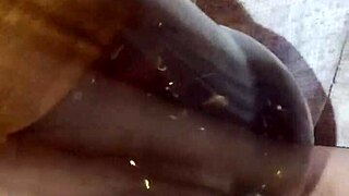 Pregnant Gretala rubs bottle on juicy pussy lips