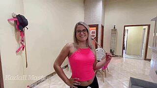 Blonde's husband lets her fuck others and swallow cum