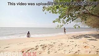 Caribbean Naked Girl's Ass Groped By Stranger On Beach After Shower