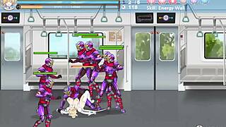 Blonde hentai princess bangs multiple men in magical game