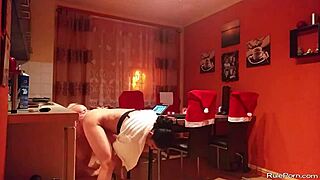 Wild Oral Sex in Kitchen with Couple