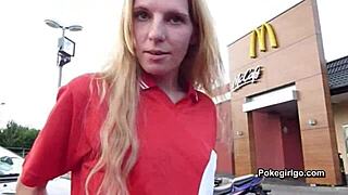 Young couple films homemade squirting sex in their car.