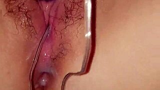 Asian babe squirts hard with toy play.