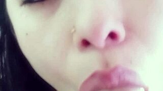 Her Homemade Latina Blowjob Shows Insane Deep Throat Skills