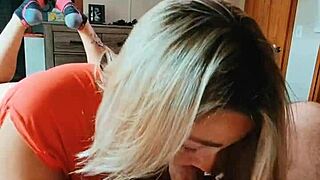 I am the famous hotwife riding my husband on this homemade sextape.