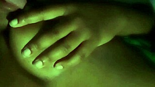 Ebony Chubby Solo Nipple Licking