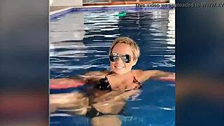 blonde milf wife takes cumshot in mouth!