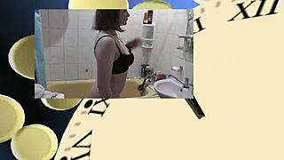 Pretty young housewife shows off her narrow ass outdoors